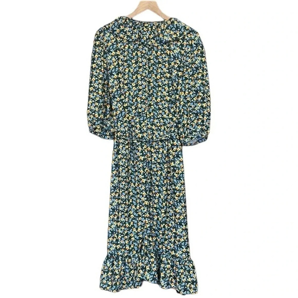 Eloquii x Jason Wu Wrap Dress V Neck  Floral Patterned Ruffled Wrap Dress Sz 10 - Picture 5 of 10